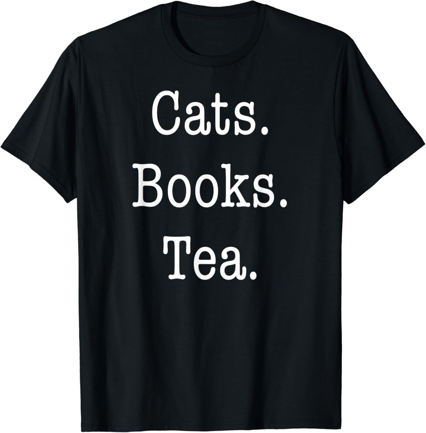 Cats Books Tea TShirt Clothing